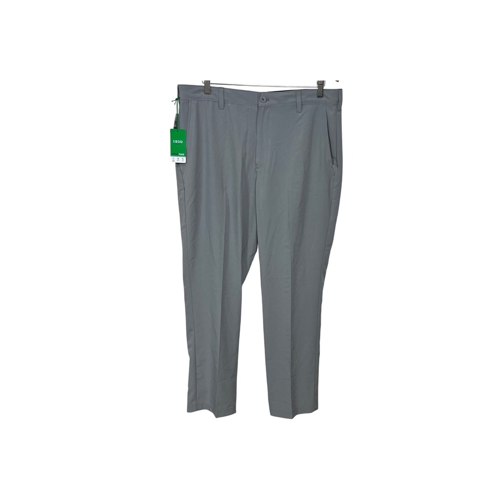 IZOD Golf Pant Men 36x30 Grey Swing Flex Straight Fit 45FF291031 Performance F19